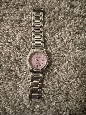 Citizen Ladies Silver Bracelet Watch with Pink Dial